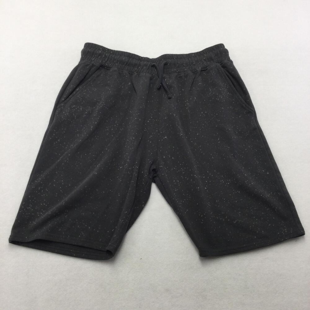 Fleece Factory Shorts Mens 36 Gray Fleece Speckle Print Elastic Waist 11 Inseam